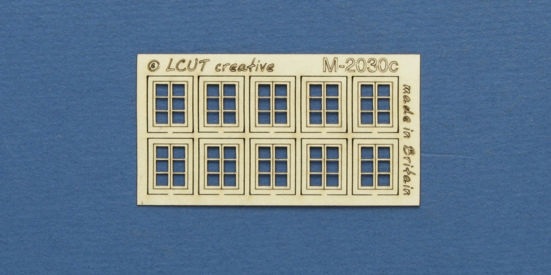 M 20-30c N gauge kit of 10 casement windows Kit of 10 casement windows. Made from 0.35mm paper.
